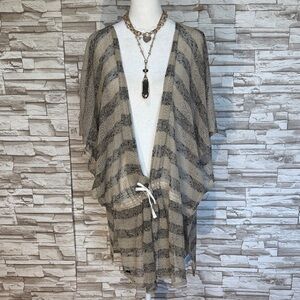 Rusty Medium Sheer Lace Cardigan Beach Cover up